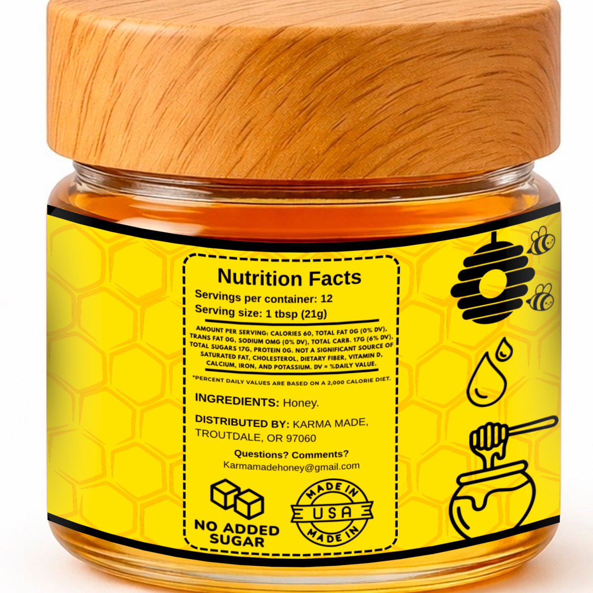 Bee Gold – Pure Raw Honey 6 oz