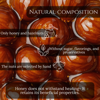Bee Gold – Raw Honey with Hazelnuts 12 oz