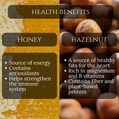 Bee Gold – Raw Honey with Hazelnuts 12 oz
