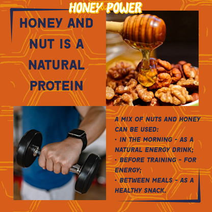 Honey Power with Pecans - Natural Honey Protein in Every Nut 12 oz